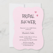 Invitation Fête des mariées romantique (Devant)