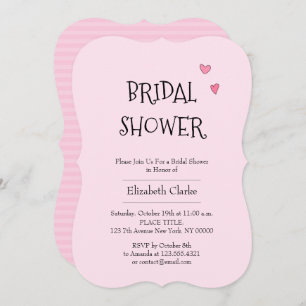 Invitation Fête des mariées romantique