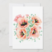 Invitation Fête des mariées Romantique aquarelle Fleurs de pa (Dos)