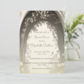 Invitation Fête des mariées romantique Boho Botanique Arc (Debout devant)