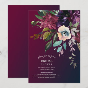 Invitation Fête des mariées romantique de bouquet de mariée e
