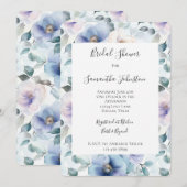 Invitation Fête des mariées romantique de jolies fleurs de la (Devant / Derrière)