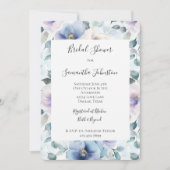 Invitation Fête des mariées romantique de jolies fleurs de la (Devant)