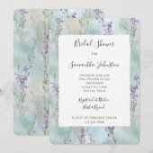 Invitation Fête des mariées romantique de jolies fleurs de la (Devant / Derrière)