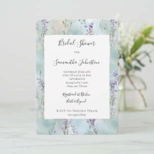 Invitation Fête des mariées romantique de jolies fleurs de la