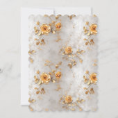 Invitation Fête des mariées romantique de Roses Jaunes (Dos)