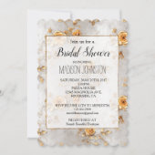 Invitation Fête des mariées romantique de Roses Jaunes (Devant)