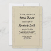 Invitation Fête des mariées romantique moderne et élégante (Devant)