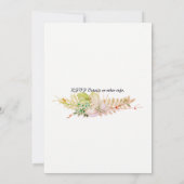 Invitation Fête des mariées romantique Succulente Rose Vert O (Dos)