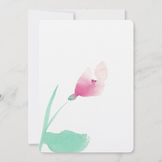 Invitation Fête des mariées rose (Dos)