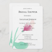 Invitation Fête des mariées rose (Devant / Derrière)