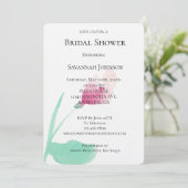 Invitation Fête des mariées rose (Debout devant)