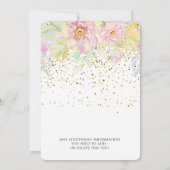 Invitation Fête des mariées rose aquarelle (Dos)