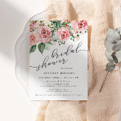 Invitation Fête des mariées Rose aquarelle