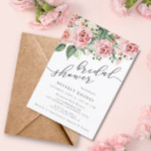 Invitation Fête des mariées Rose aquarelle