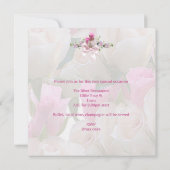 Invitation Fête des mariées Rose blanc Corset Floral (Dos)