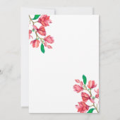 Invitation Fête des mariées rose blanc floral Magnolia (Dos)