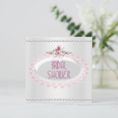 Invitation Fête des mariées rose blanc Pearl Mariage (Debout devant)