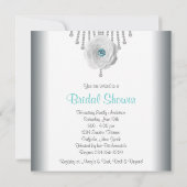 Invitation Fête des mariées Rose blanche (Dos)