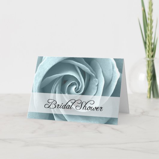 Invitation Fête des mariées : Rose bleu : (Devant)