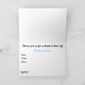 Invitation Fête des mariées : Rose bleu : (Intérieur)