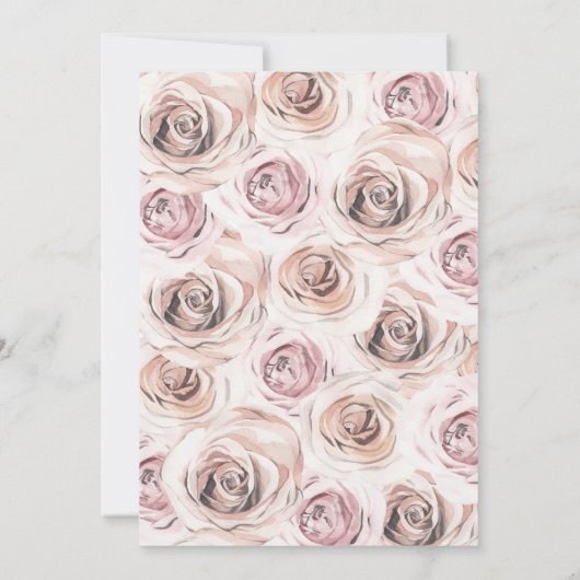 Invitation Fête des mariées Rose Boho (Dos)