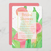 Invitation Fête des mariées rose Calla Lily Fleurs (Devant / Derrière)