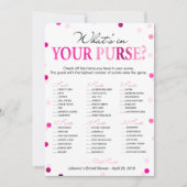 Invitation Fête des mariées rose Ce qui est dans votre jeu de (Devant)