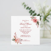 Invitation Fête des mariées Rose Coral & Blush (Debout devant)