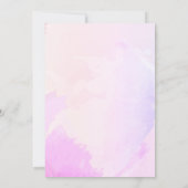 Invitation Fête des mariées Rose d'aquarelle en fleur (Dos)