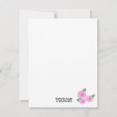 Invitation Fête des mariées Rose d'aquarelle rose doux (Dos)