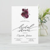 Invitation Fête des mariées Rose de Bourgogne (Debout devant)