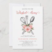 Invitation Fête des mariées Rose de Cuisine à biscuits jetés (Devant)