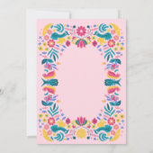 Invitation Fête des mariées rose de la fête de la mariée mexi (Dos)