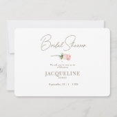 Invitation Fête des mariées Rose de la tige (Devant)