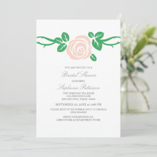 Invitation Fête des mariées Rose Elegant Coral