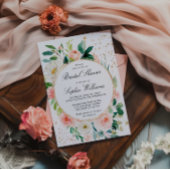 Invitation Fête des mariées rose et blanc