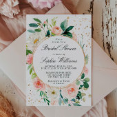 Invitation Fête des mariées rose et blanc