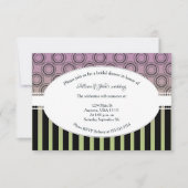 Invitation Fête des mariées rose et vert Posh (Devant)