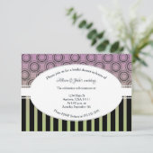 Invitation Fête des mariées rose et vert Posh (Debout devant)