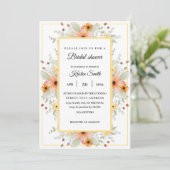 Invitation Fête des mariées Rose Eucalyptus aquarelle (Debout devant)