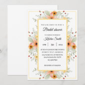 Invitation Fête des mariées Rose Eucalyptus aquarelle (Devant / Derrière)