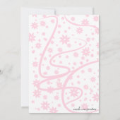 Invitation Fête des mariées rose floral (Dos)