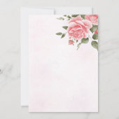 Invitation Fête des mariées Rosé Floral Vin (huile disponible (Dos)