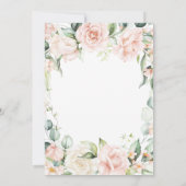 Invitation Fête des mariées rose florale élégante (Dos)