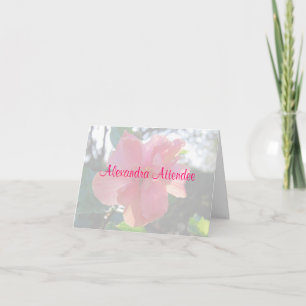 Invitation Fête des mariées Rose Flower Place Paramètre Nom T