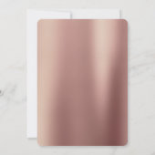 Invitation Fête des mariées rose Gold Blush Pink Stripes Glit (Dos)