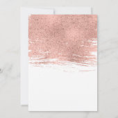 Invitation Fête des mariées rose Gold Brushstroke Bingo Jeu (Dos)