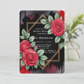 Invitation Fête des mariées Rose gothique (Debout devant)