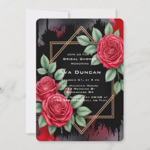 Invitation Fête des mariées Rose gothique